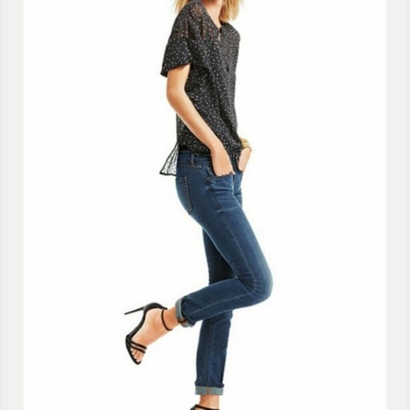 CAbi Tops - SOLD Cabi sheer swiss dot short sleeve blouse